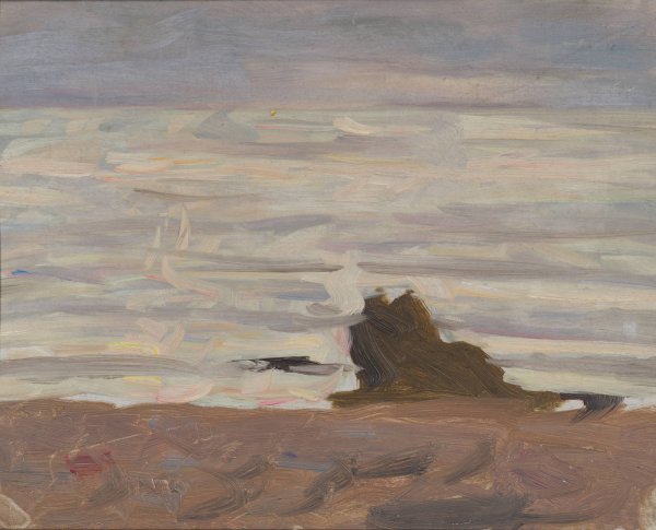Grey Sea Arild  by Richard Bergh - Hand-Painted Oil Painting Reproduction
