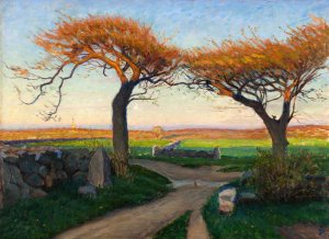 Landscape from Halland by Richard Bergh Oil Painting