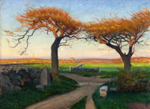 Landscape from Halland by Richard Bergh Oil Painting