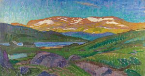 Landskap fran Gjendesheim by Richard Bergh Oil Painting