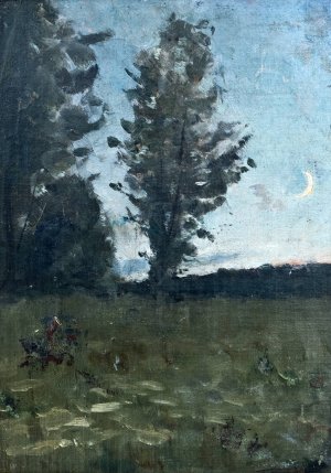 Moonlit Landscape by Richard Bergh Oil Painting