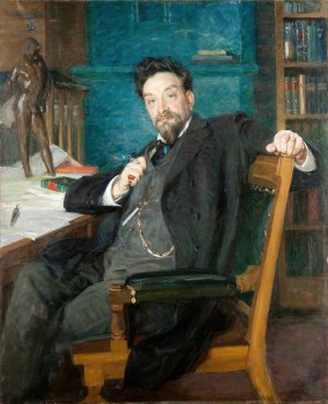 Professor Karl Warburg by Richard Bergh Oil Painting