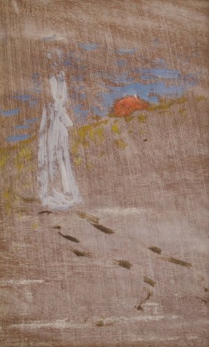 Sketch for The Girl and Death by Richard Bergh Oil Painting
