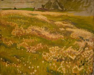 Sketch for The Knight and the Maiden by Richard Bergh Oil Painting