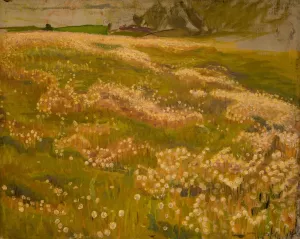 Sketch for The Knight and the Maiden by Richard Bergh Oil Painting