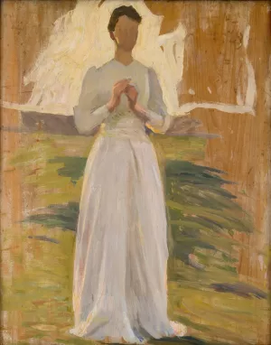 Sketch for The Knight and the Maiden by Richard Bergh Oil Painting