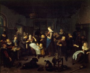 Interieur de cabaret by Richard Brakenburgh Oil Painting