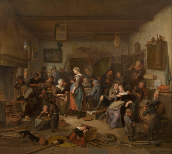 Jolly Company by Richard Brakenburgh - Hand-Painted Oil Painting Reproduction