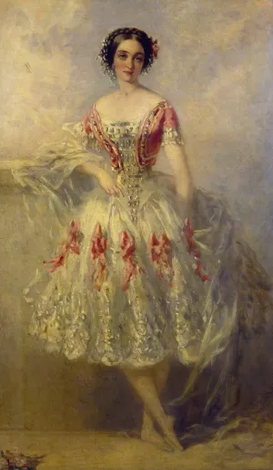 Portrait Of Marie-Adeline Plunkett by Richard Buckner Oil Painting