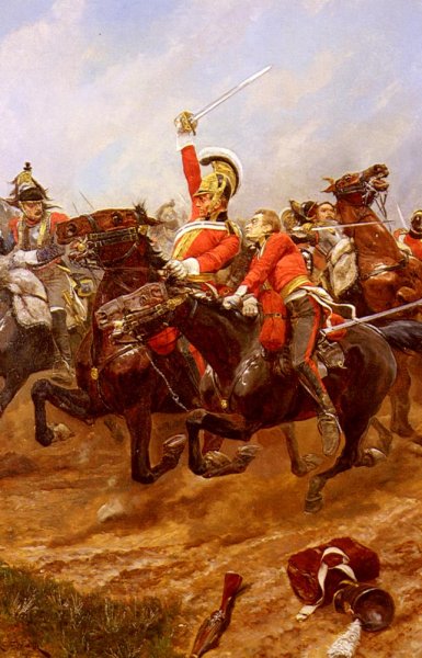 Main Product Photo of Life-Guards Charging At The Battle Of Waterloo Painting by Richard Caton Woodville