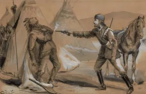The Confrontation by Richard Caton Woodville Oil Painting