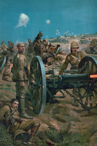 The last shot at Colenso  by Richard Caton Woodville - Hand-Painted Oil Painting Reproduction