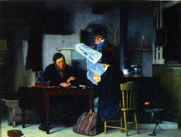 Waiting for the State by Richard Caton Woodville - Hand-Painted Oil Painting Reproduction