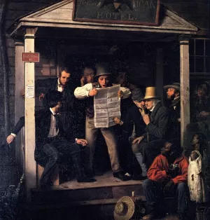 War News from Mexico Oil painting by Richard Caton Woodville