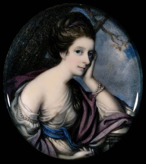 Portrait of Mrs. Floyd by Richard Cosway Oil Painting