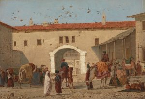 Caravanserai at Mylasa in Asia Minor by Richard Dadd Oil Painting