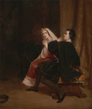 Hamlet and his Mother; The Closet Scene by Richard Dadd Oil Painting