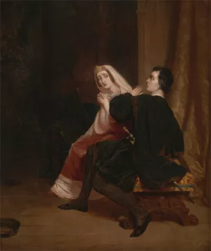Hamlet and his Mother; The Closet Scene by Richard Dadd Oil Painting
