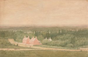 Landscape with Cottages, Broadmoor by Richard Dadd Oil Painting