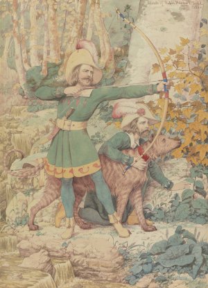Sketch of Robin Hood by Richard Dadd Oil Painting