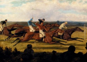The Close Finish by Richard Dodd Widdas Oil Painting