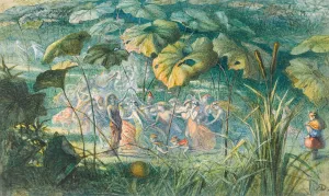 In Fairy Land - An Elfin Dance by Richard Doyle Oil Painting