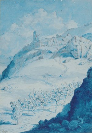 Pursued by Elves by Richard Doyle Oil Painting