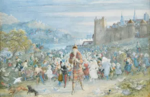 The Pied Piper of Hamelin by Richard Doyle Oil Painting