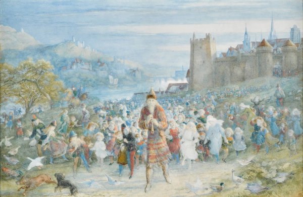 Main Product Photo of The Pied Piper of Hamelin  Painting by Richard Doyle