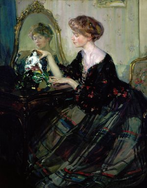 The Chinese Statuette by Richard E. Miller Oil Painting