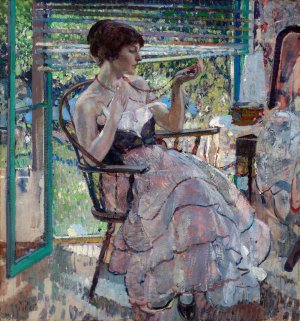 The Necklace by Richard E. Miller Oil Painting