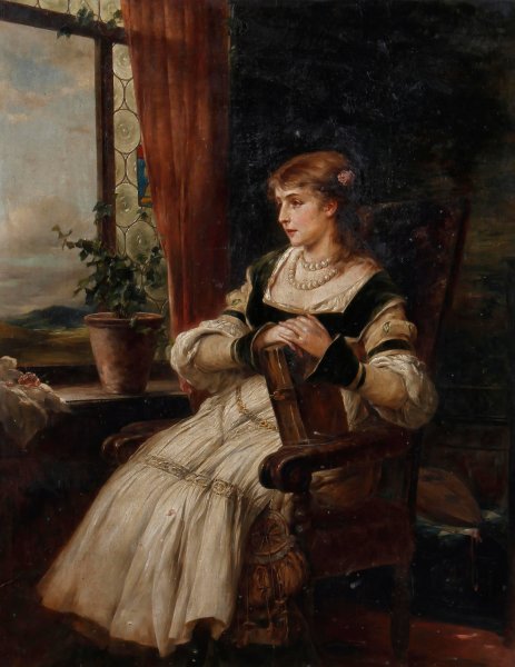 Expectation by Richard Eisermann - Hand-Painted Oil Painting Reproduction