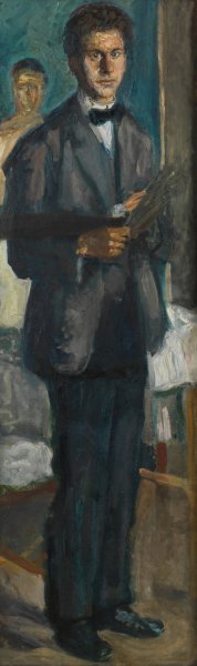 Selbstbildnis mit Palette by Richard Gerstl Oil Painting