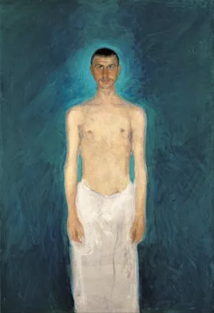 Semi-Nude Self-Portrait by Richard Gerstl Oil Painting