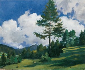 Motiv bei Toblach by Richard Harlfinger Oil Painting