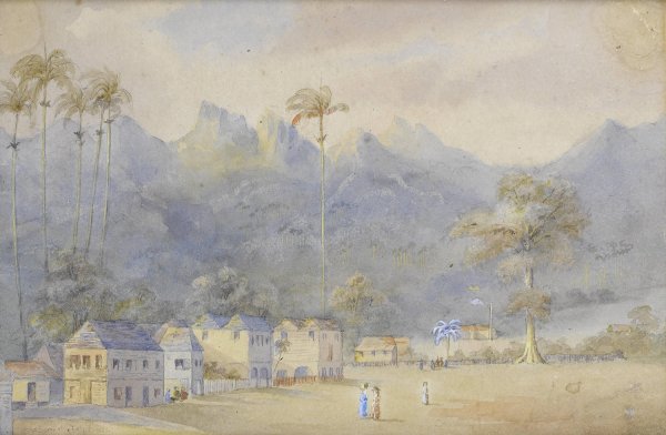Main Product Photo of Settlement Tahiti  Painting by Richard Heys
