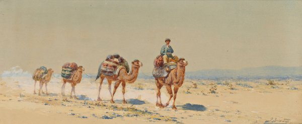 Main Product Photo of Desert Caravan Painting by Richard Karlovich Zommer