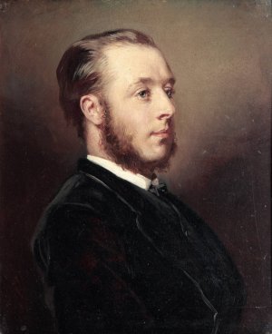 George Hugh Wyndham by Richard L Lauchert Oil Painting