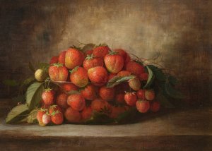 Strawberries by Richard La Barre Goodwin Oil Painting