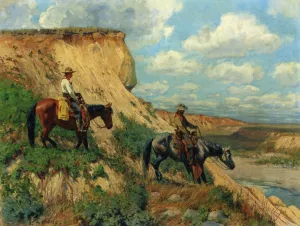 Cow Punchers by Richard Lorenz - Oil Painting Reproduction
