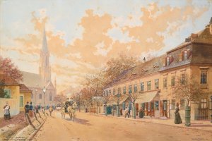 Hietzinger Hauptstrasse by Richard Moser Oil Painting