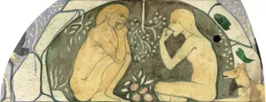 Adam en Eva by Richard Nicolaus Roland Holst Oil Painting