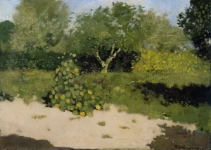 Corner of a Garden with Nasturtiums by Richard Nicolaus Roland Holst Oil Painting
