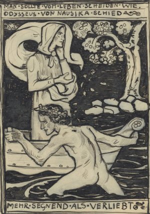 Het afscheid van Odysseus en Naussikaa by Richard Nicolaus Roland Holst Oil Painting