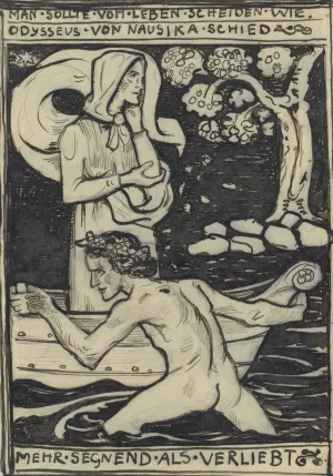 Het afscheid van Odysseus en Naussikaa by Richard Nicolaus Roland Holst Oil Painting
