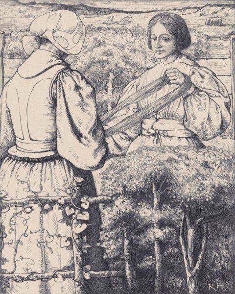 Huizer meisjes die garen winden  by Richard Nicolaus Roland Holst - Hand-Painted Oil Painting Reproduction