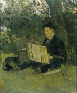 Jan Verkade by Richard Nicolaus Roland Holst Oil Painting