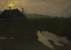 Landscape by Moonlight by Richard Nicolaus Roland Holst Landscape by Moonlight by Richard Nicolaus Roland Holst Oil Painting