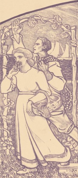 Meisje met een mand en jongen met een touw  by Richard Nicolaus Roland Holst - Hand-Painted Oil Painting Reproduction
