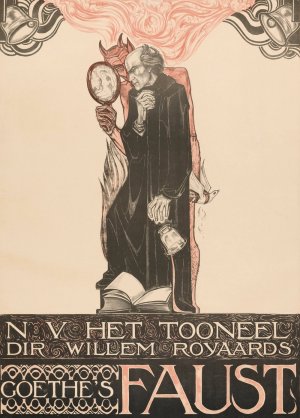N V Het Tooneel Dir Willem Royaards Goethe's Faust by Richard Nicolaus Roland Holst Oil Painting